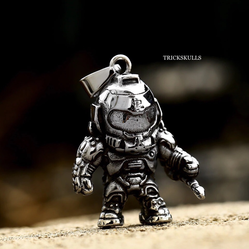 Halo Anime Gaming Astronaut Spaceman 316 Stainless Steel Pendant 60cm Box Chain 22$